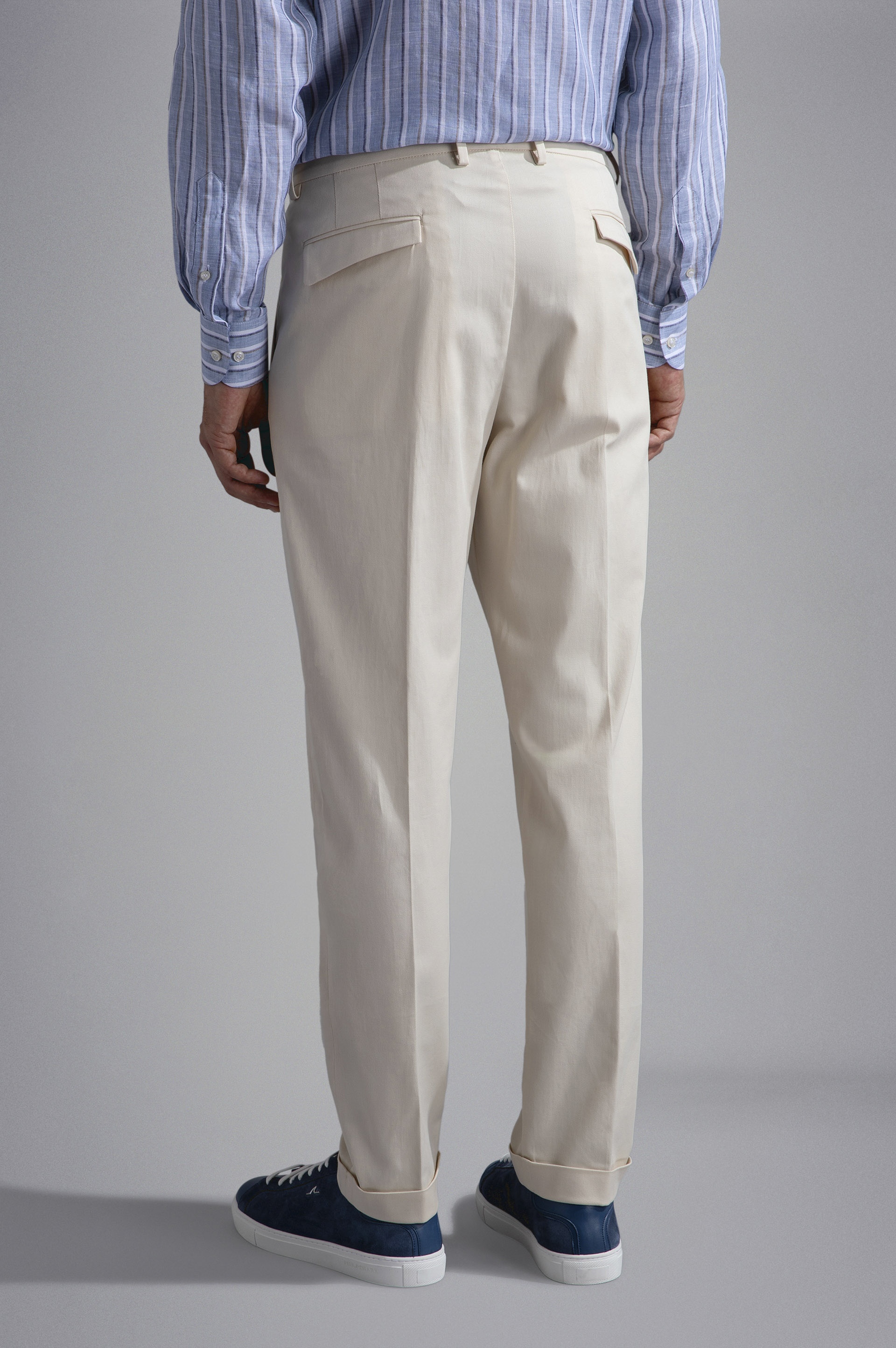COTTON STRETCH CHINO TROUSERS - 3