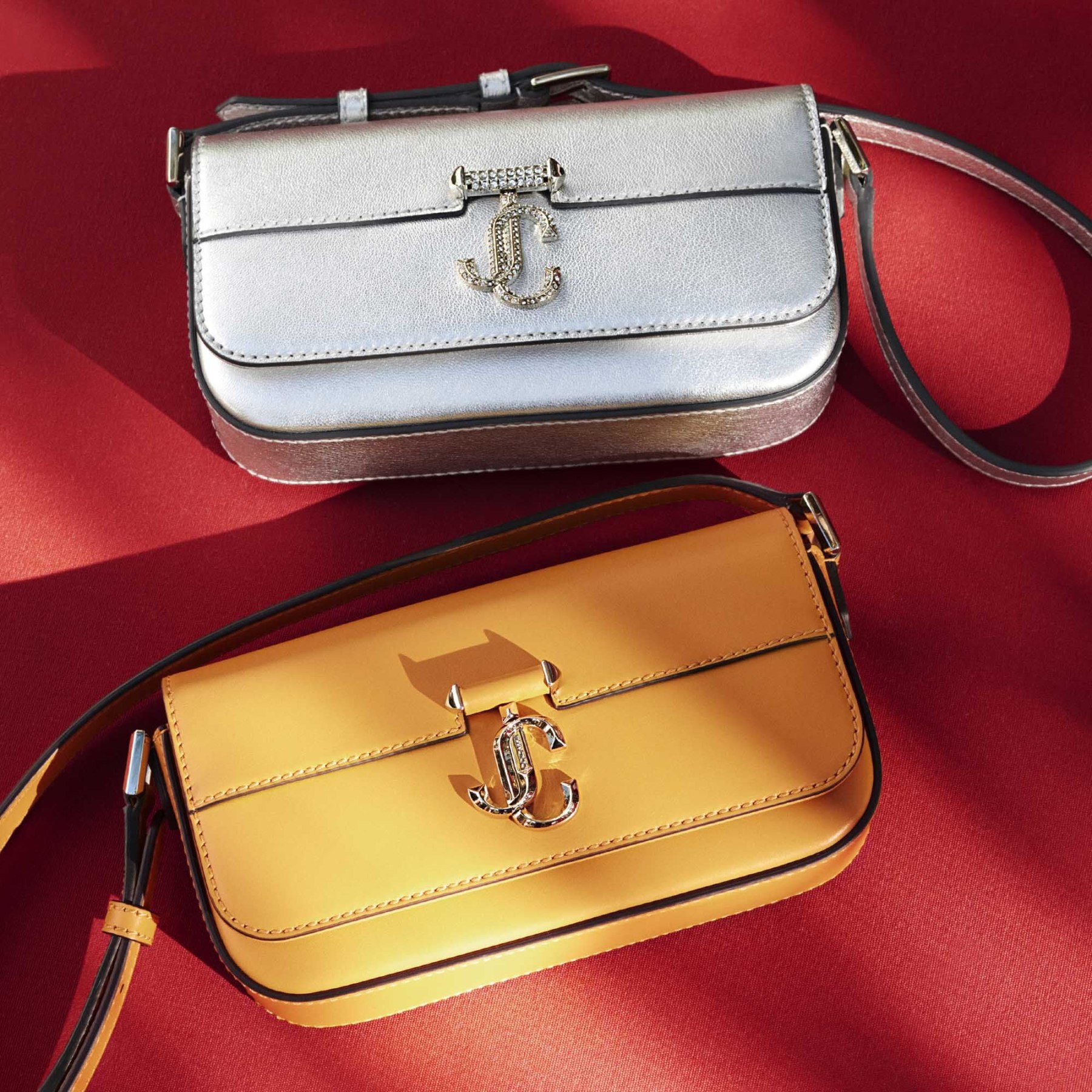 JIMMY CHOO Avenue Mini Shoulder Sunflower Leather Mini