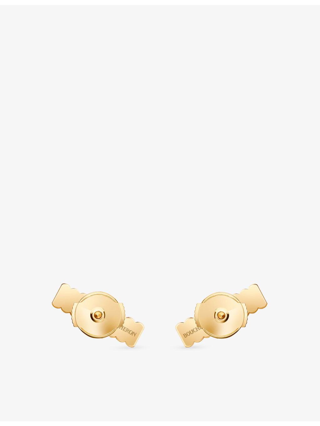 Quatre Grosgrain 18ct Yellow-Gold Stud Earrings - 4