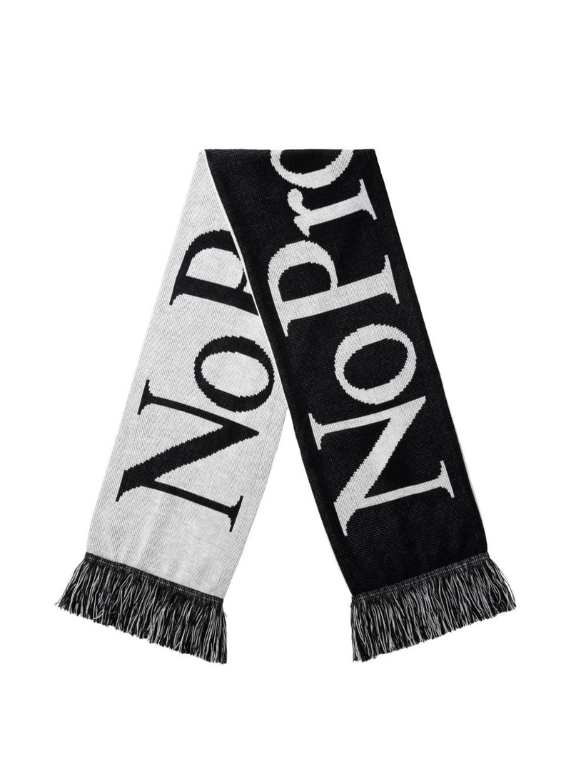 No Problemo logo fringed scarf 1