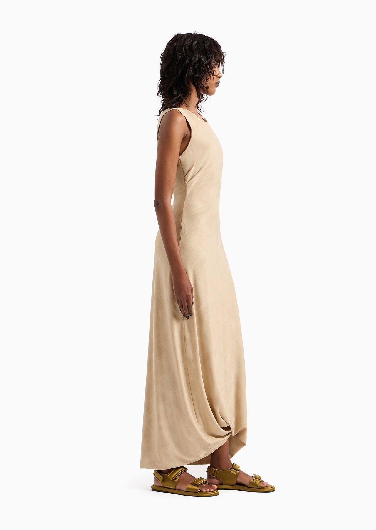 ASV jacquard stretch viscose jersey long dress - 4