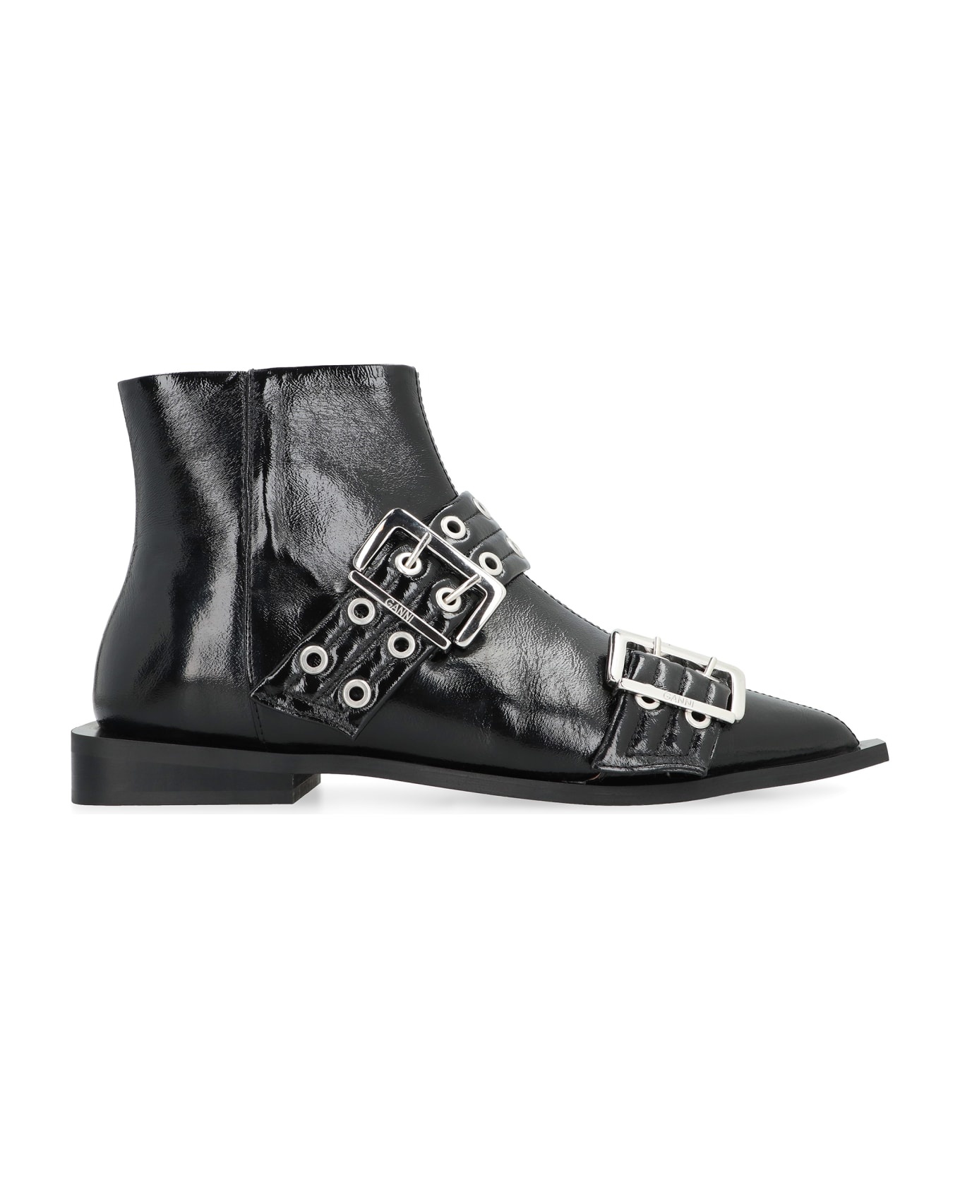 Faux Leather Ankle Boots - 1