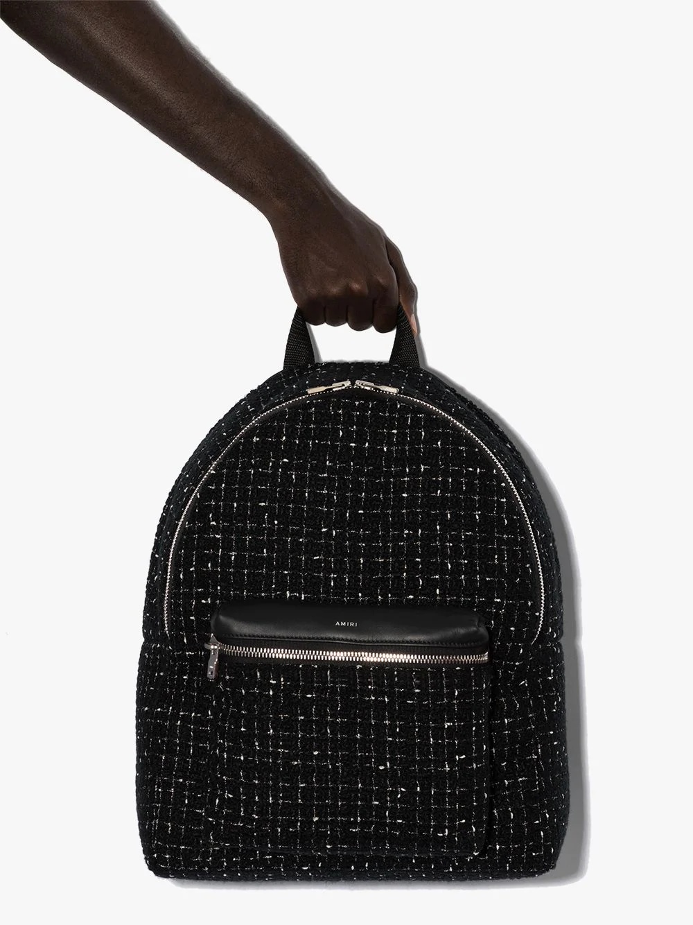 bouclé-checks backpack - 4