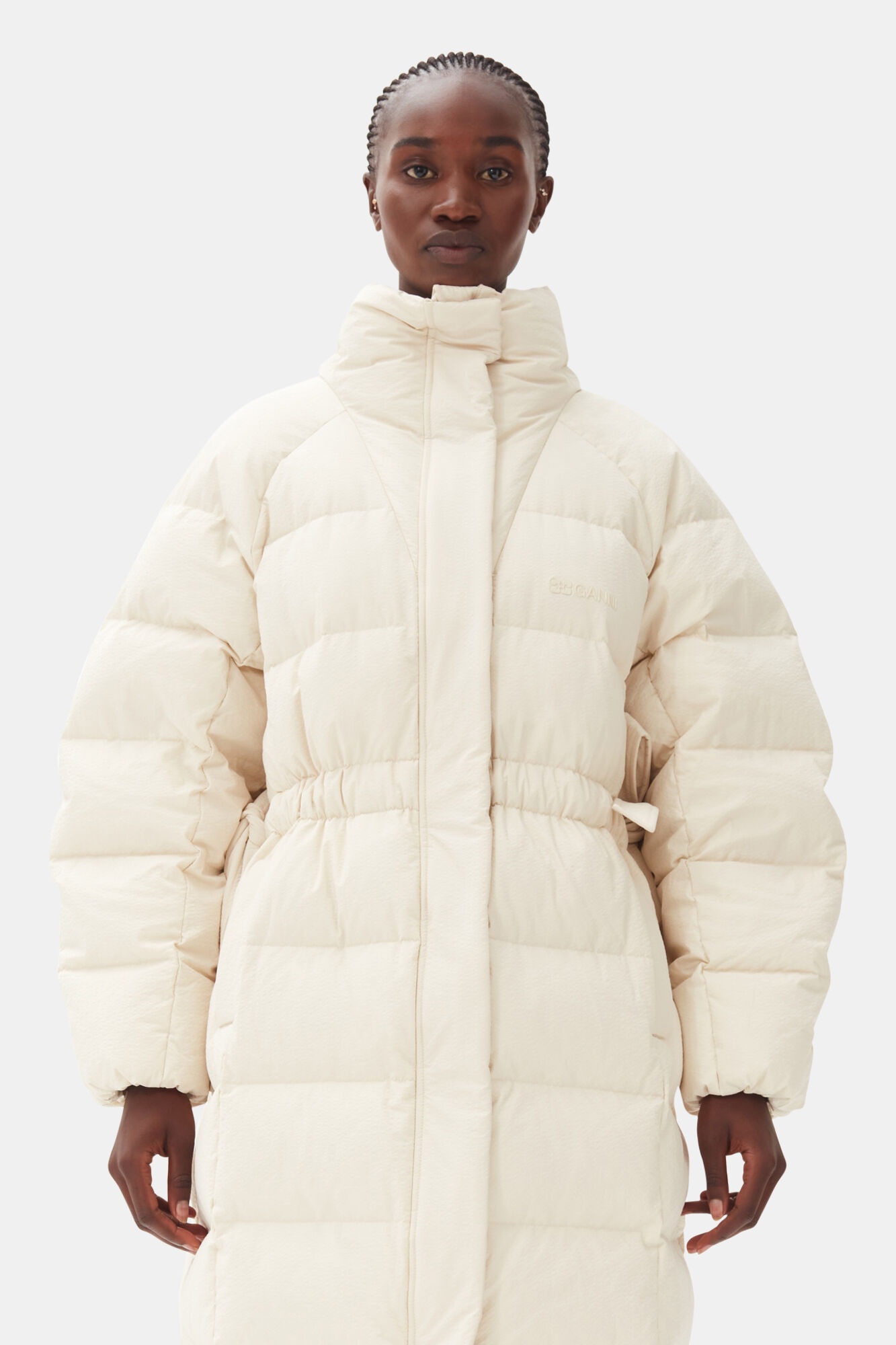WHITE TECH PUFFER COAT - 3