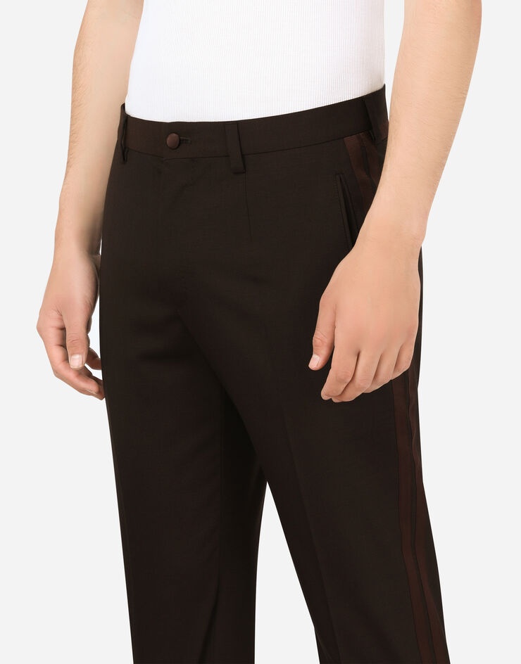 Stretch wool tuxedo pants - 4