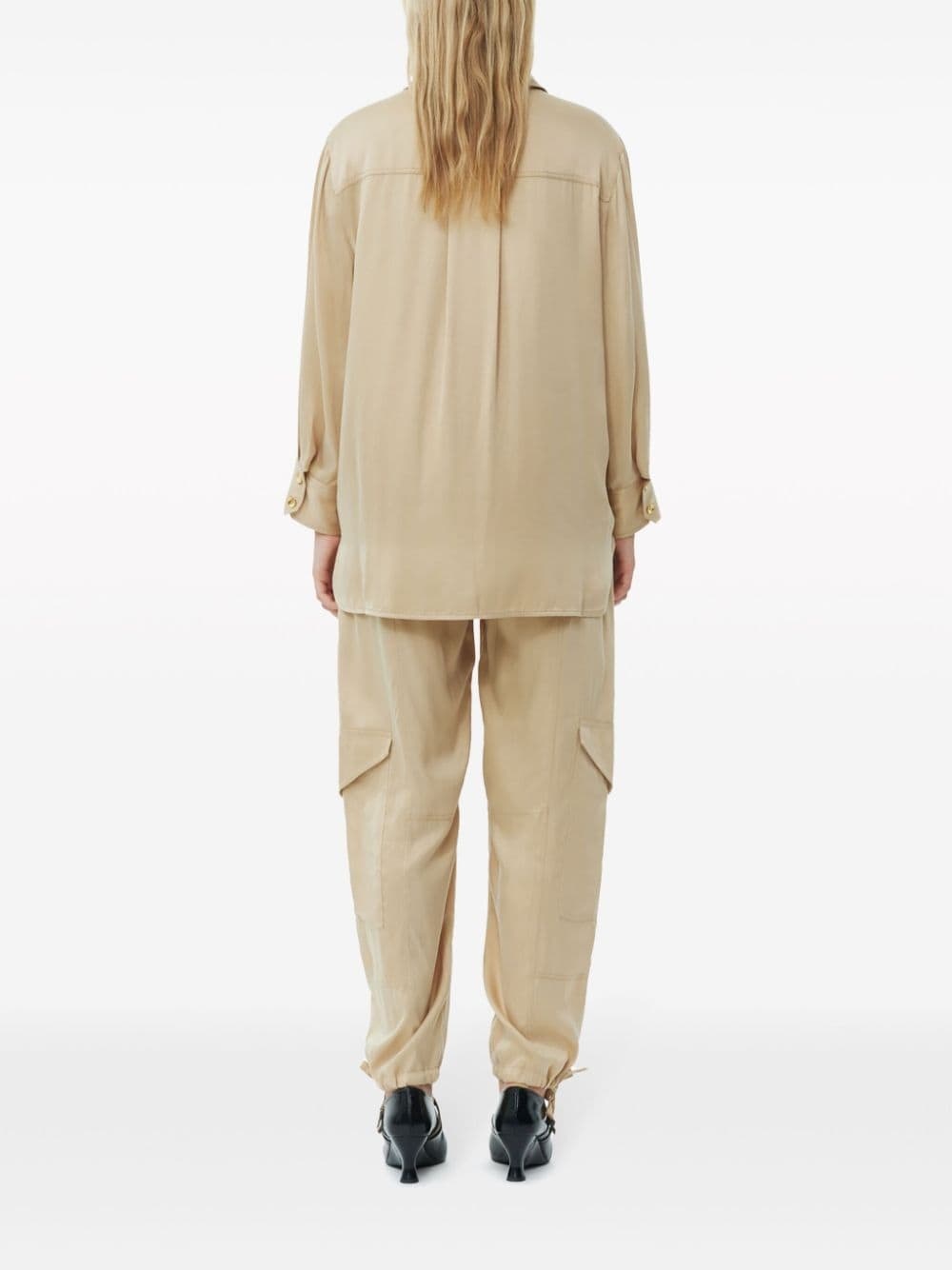 long-sleeve satin shirt - 4
