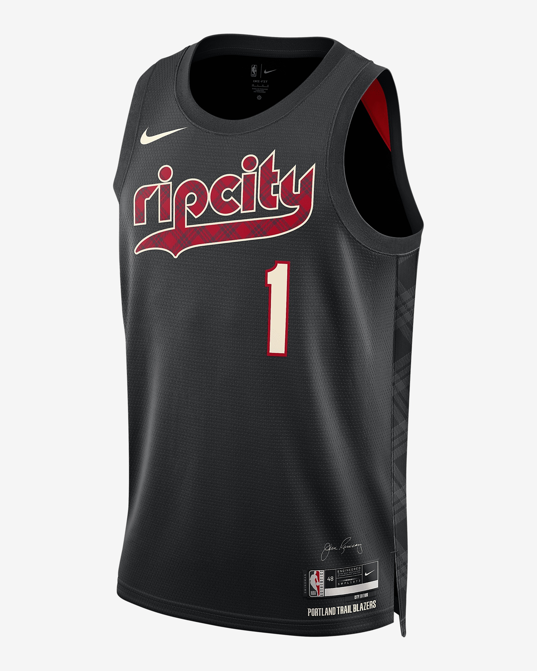 Anfernee Simons Portland Trail Blazers City Edition 2023/24 Nike Men's Dri-FIT NBA Swingman Jersey - 1