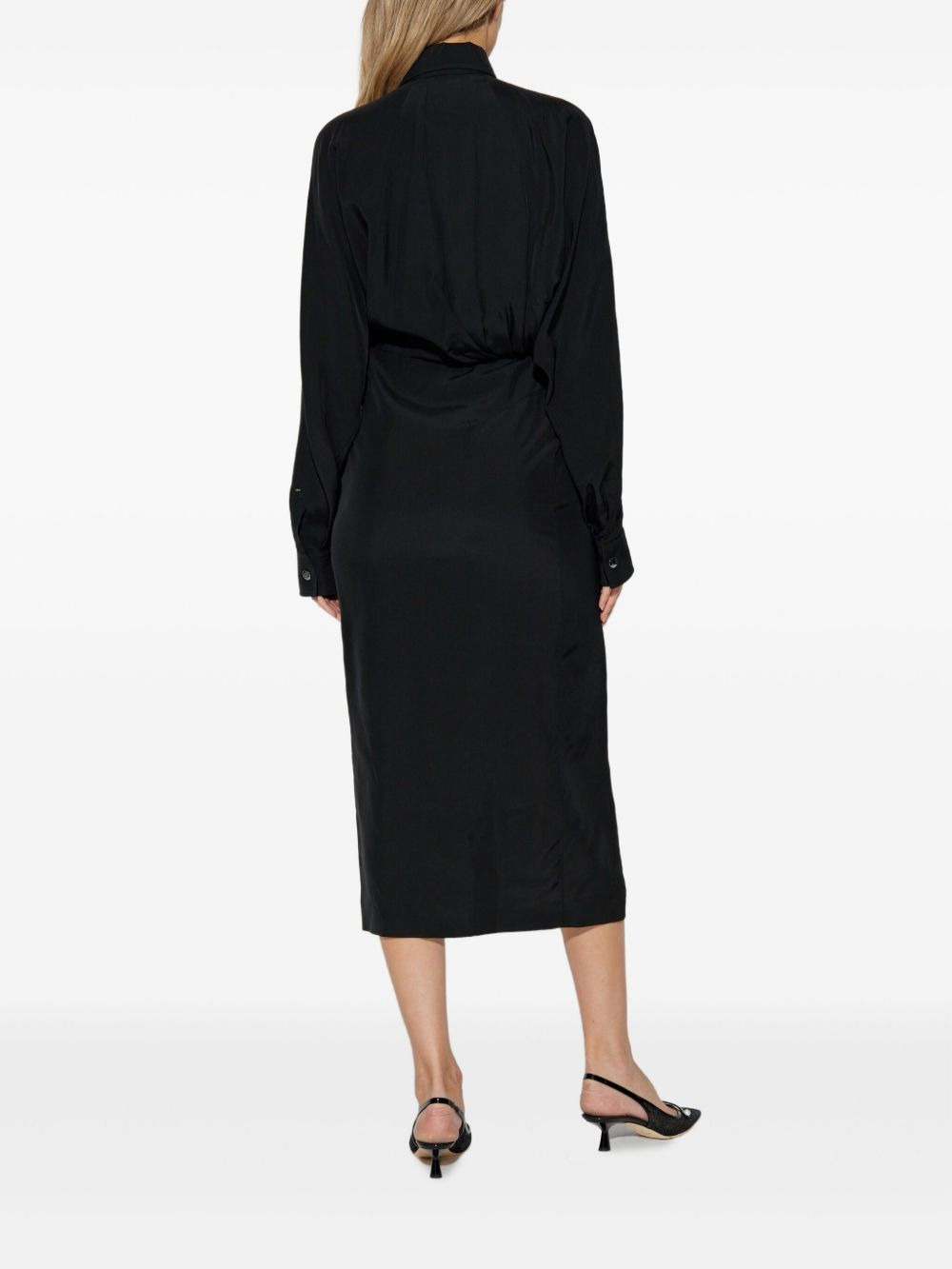 button-fastening shirt dress - 3