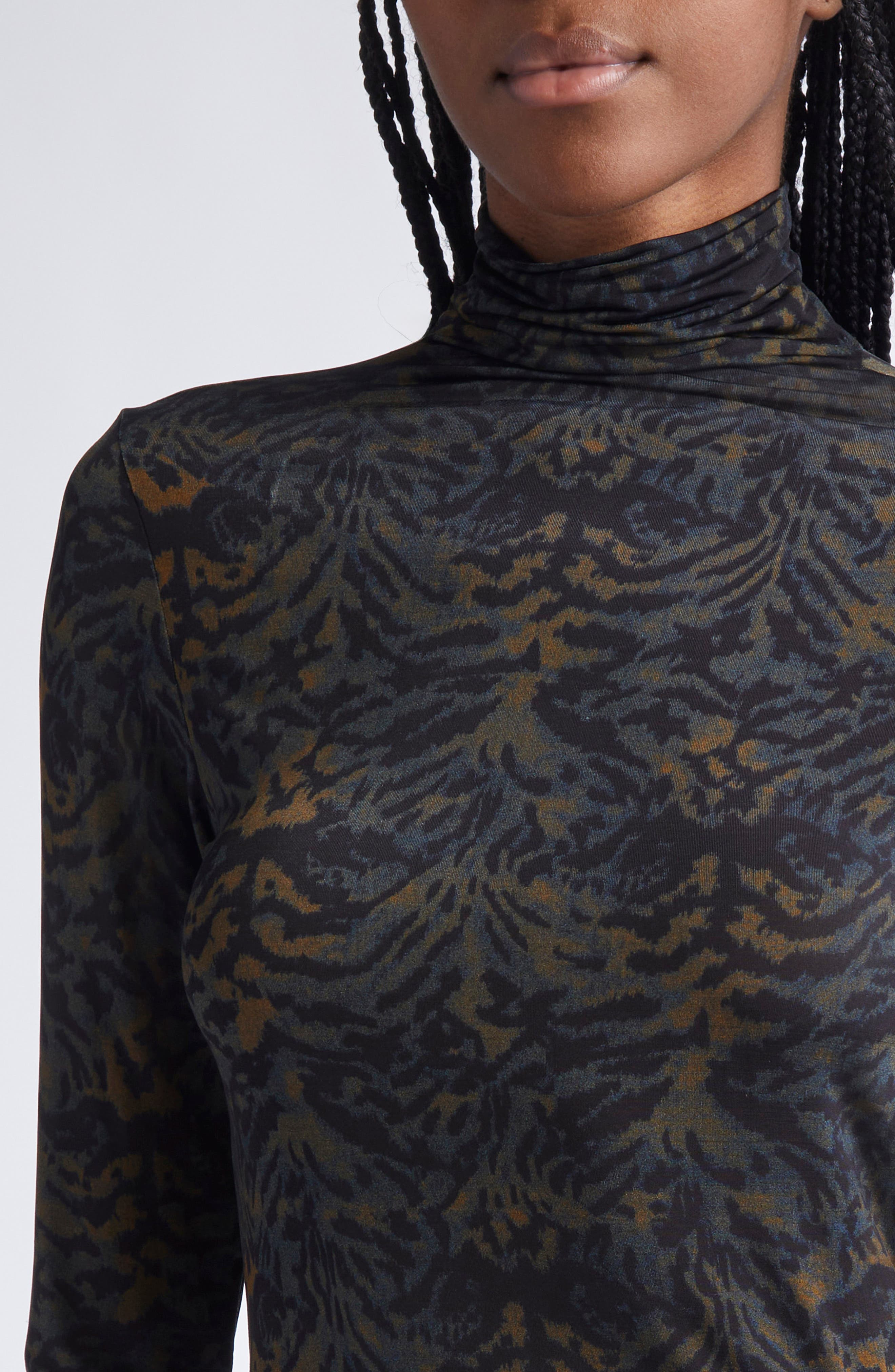 Ulla Johnson Aurelia Funnel Neck Jersey Sweater in Desert Jasper at Nordstrom - 5