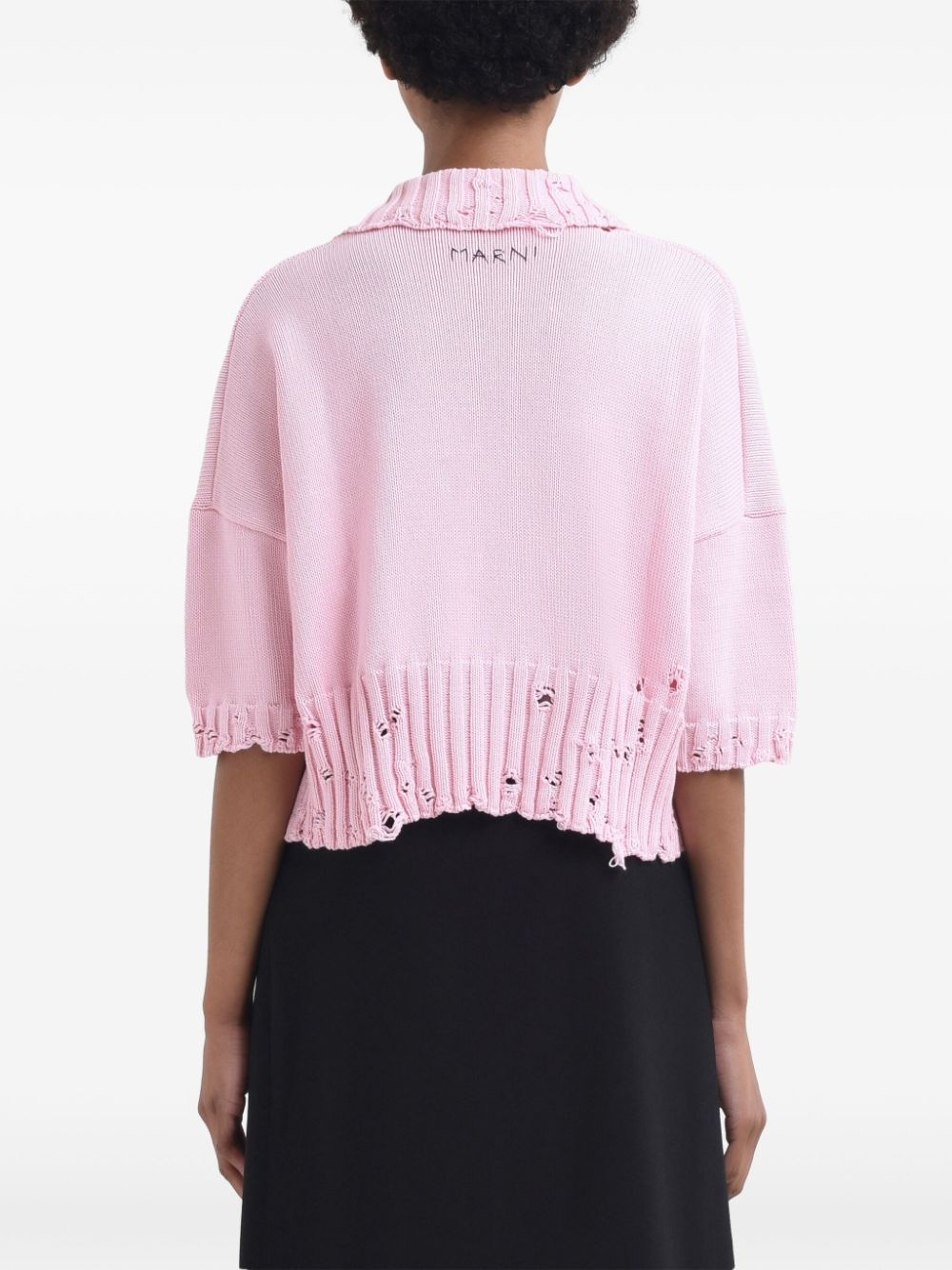 knitted polo top - 3