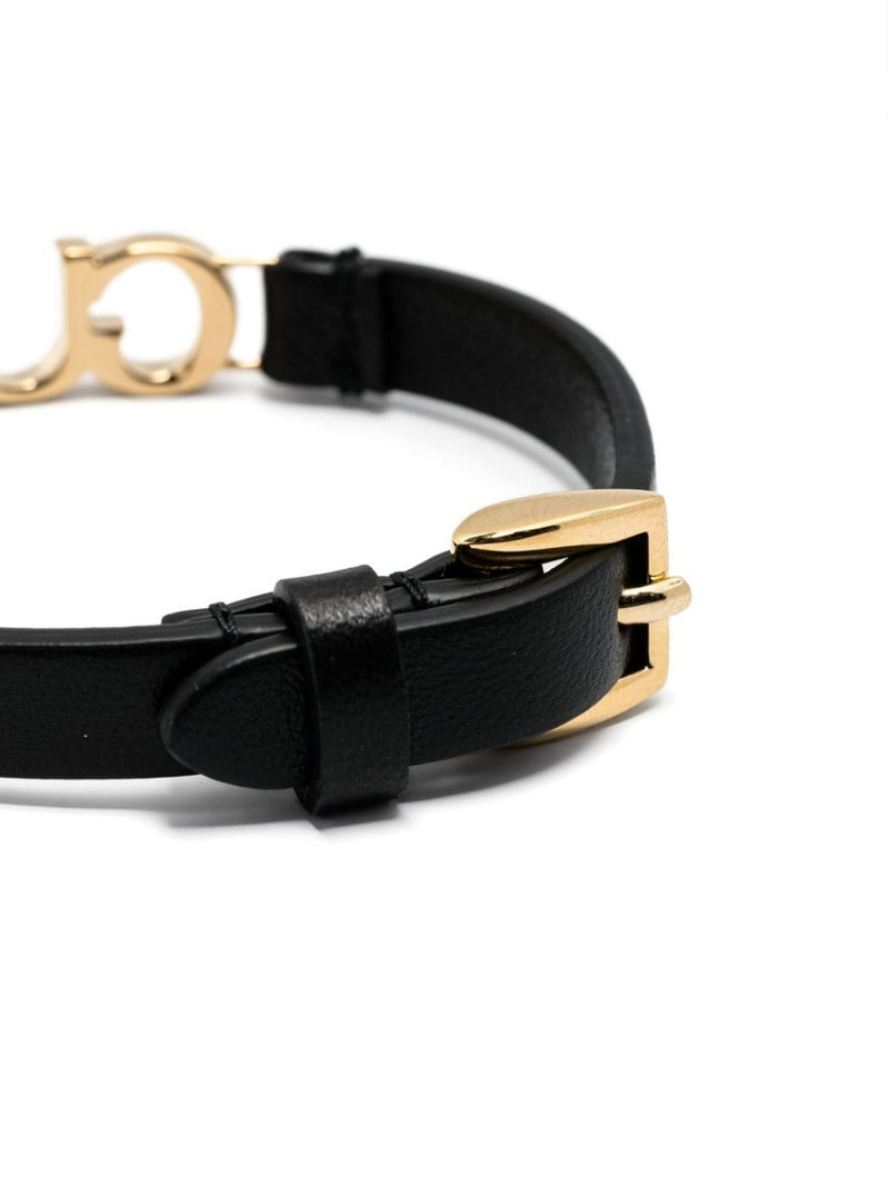 leather logo-lettering bracelet 3