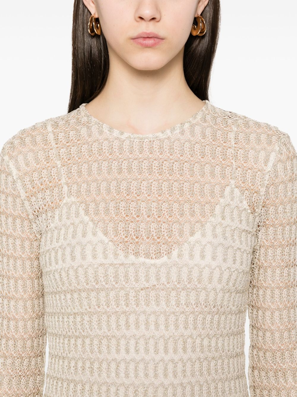 open-knit mini dress - 5