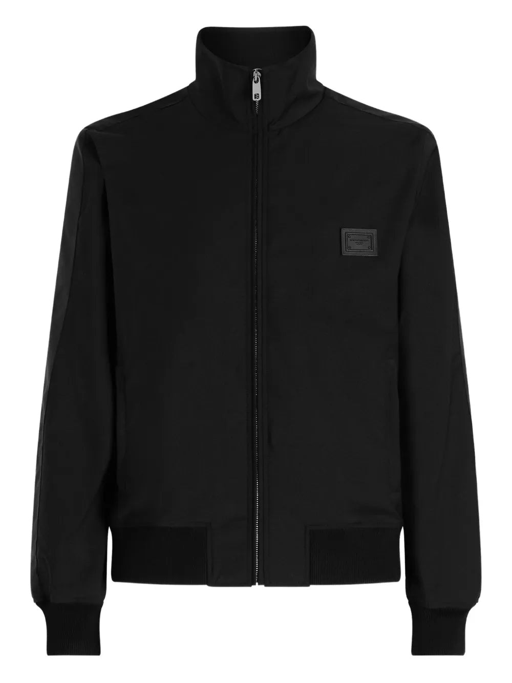 Logo-Patch Zip-Up Bomber Jacket - 1