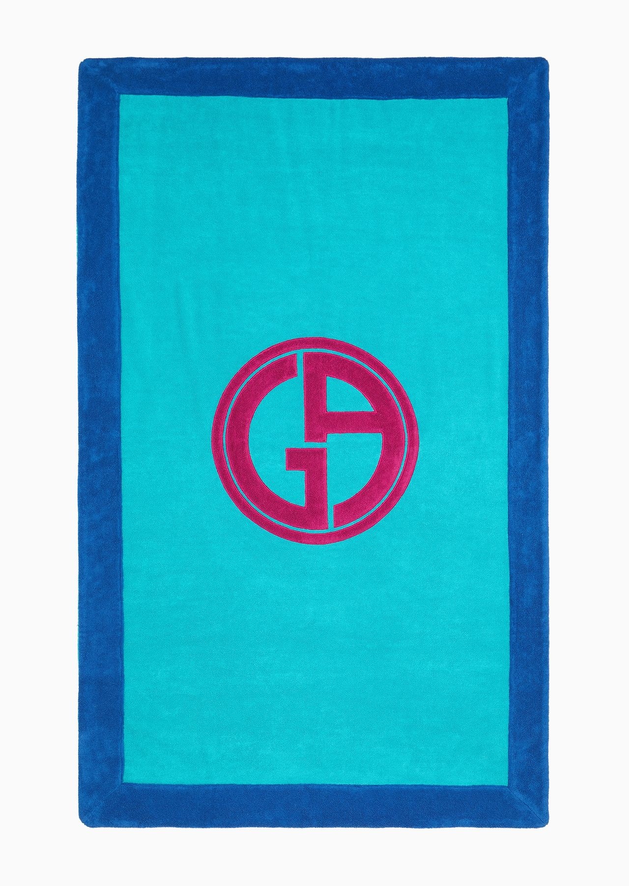 Two-toned beach towel with jacquard logo - 1