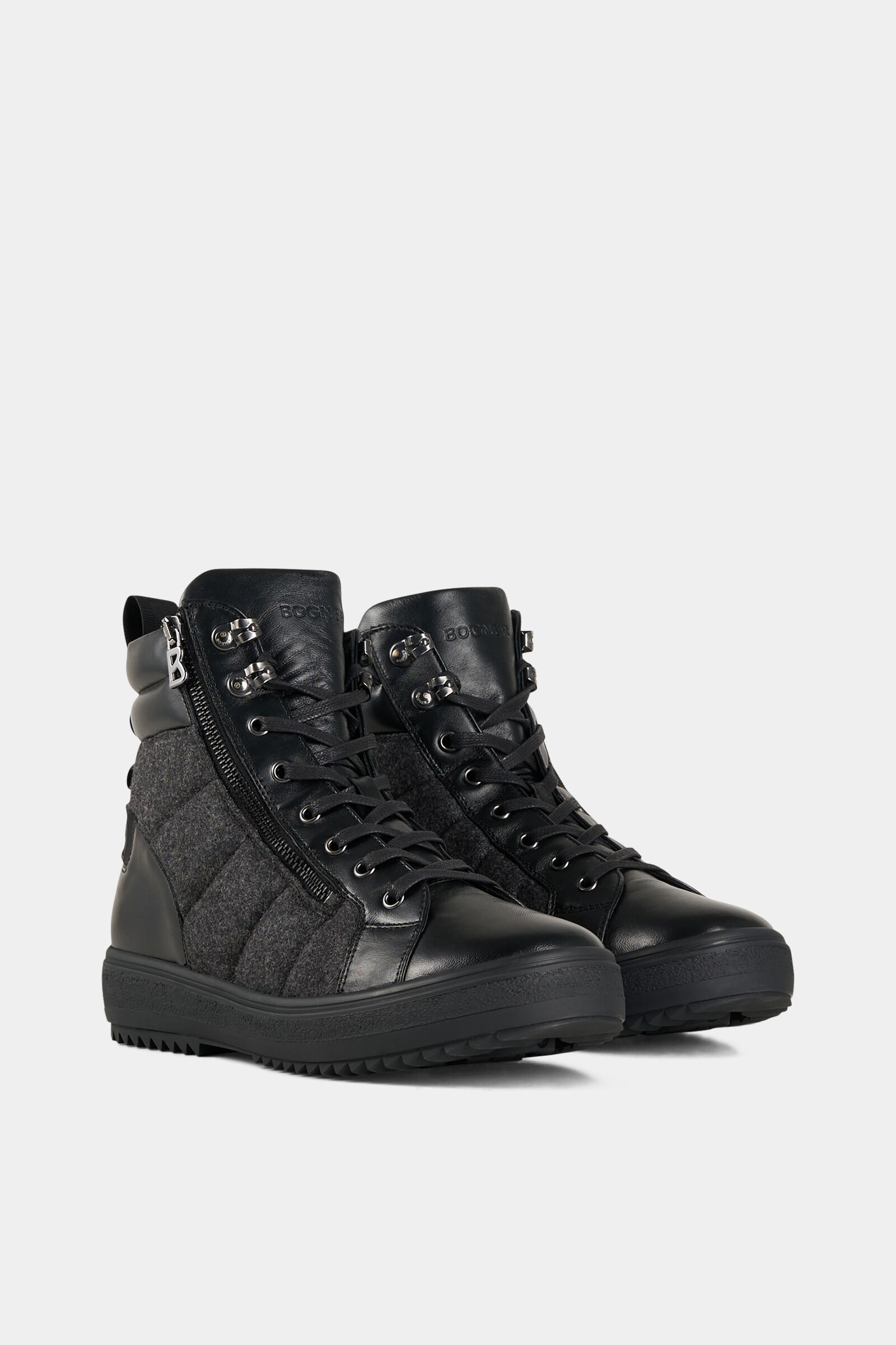 Anchorage Lace-up boots with spikes in Black - 3