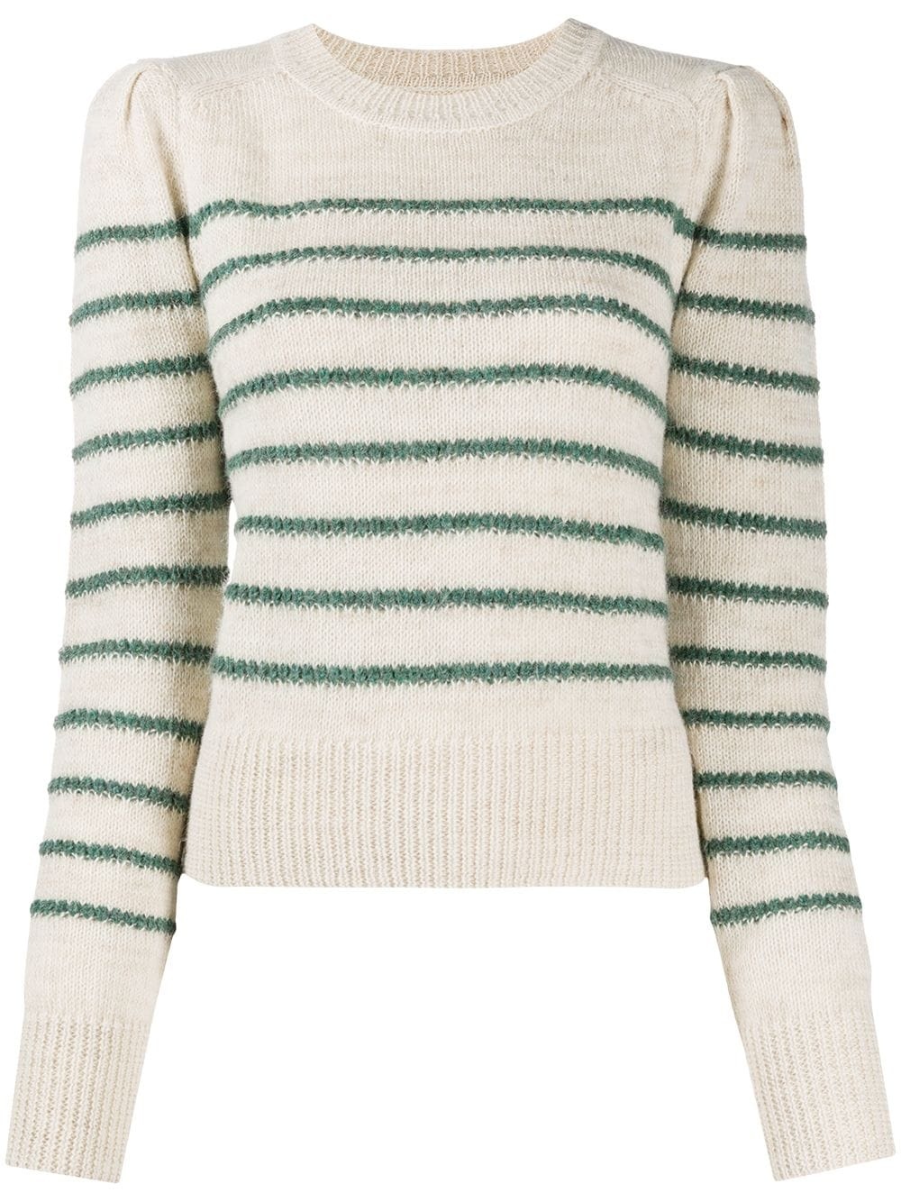 striped crew-neck knit jumper - 1