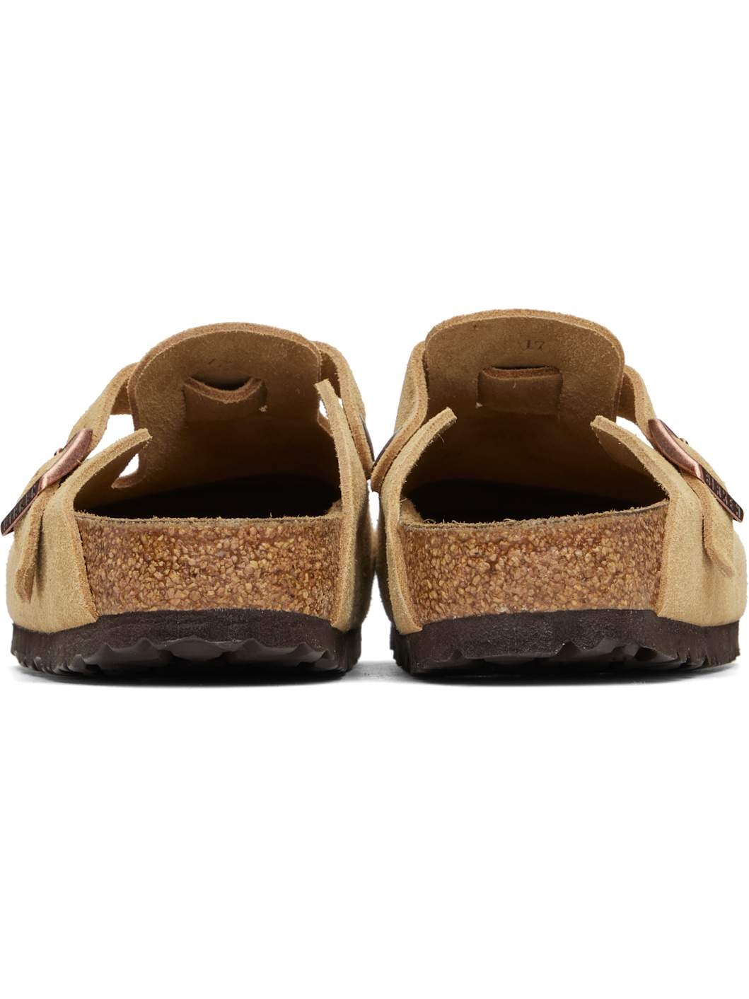Beige Narrow Boston Soft Footbed Slip-on Loafers - 2