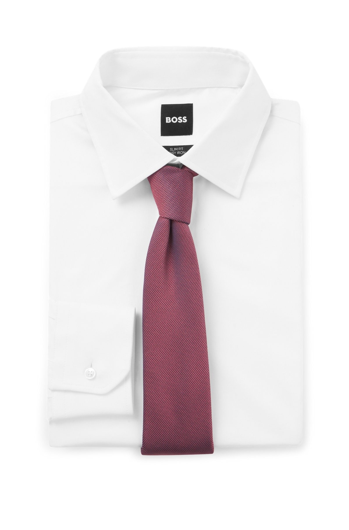 SILK-BLEND TIE WITH JACQUARD MICRO PATTERN - 3