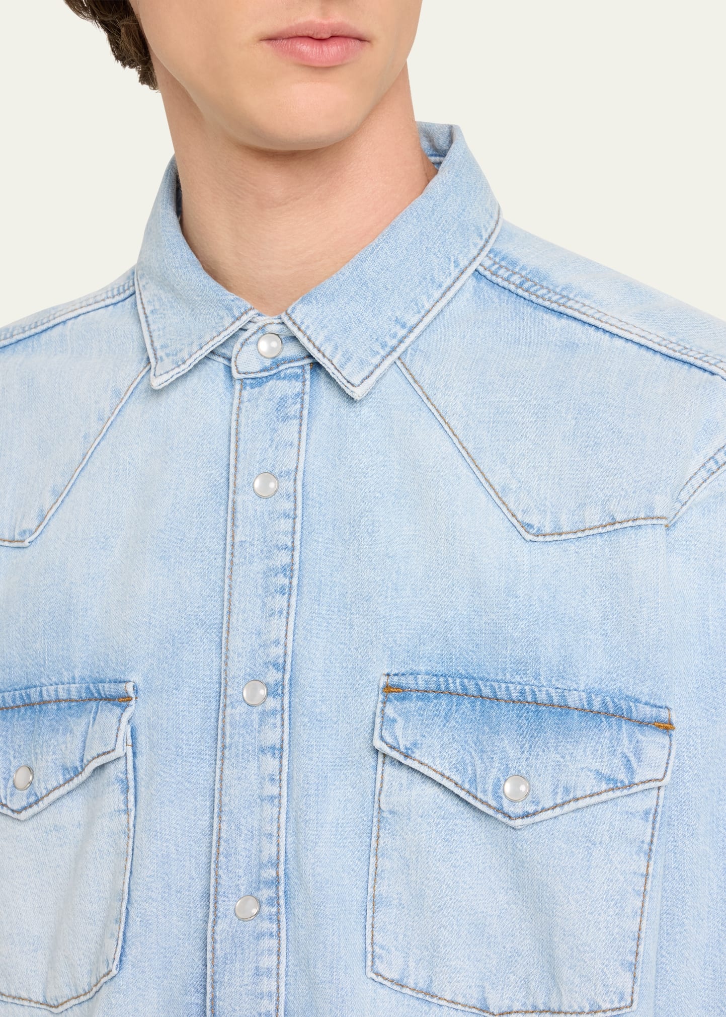 Men's Denim Western Shirt - 5