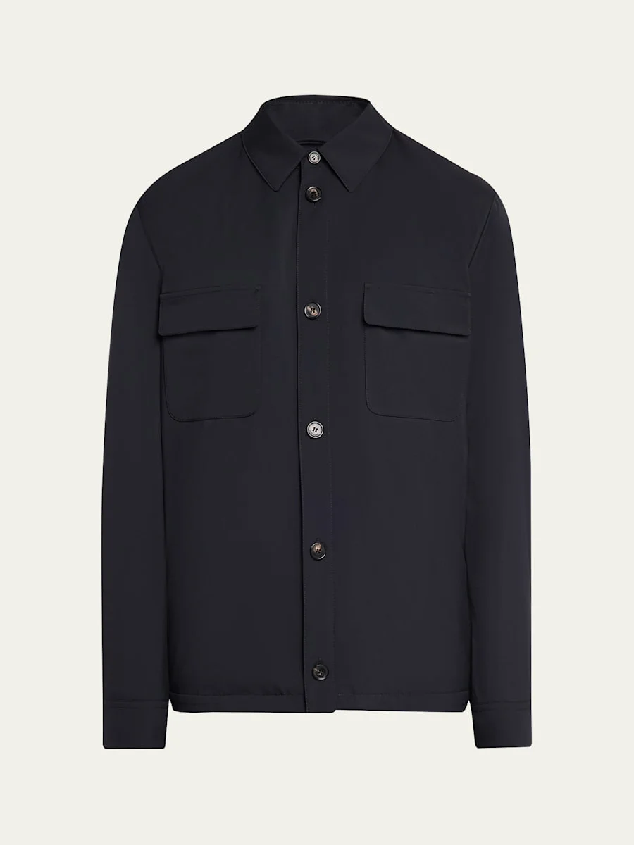 Men's Microfiber Water-Repellent Overshirt - 1