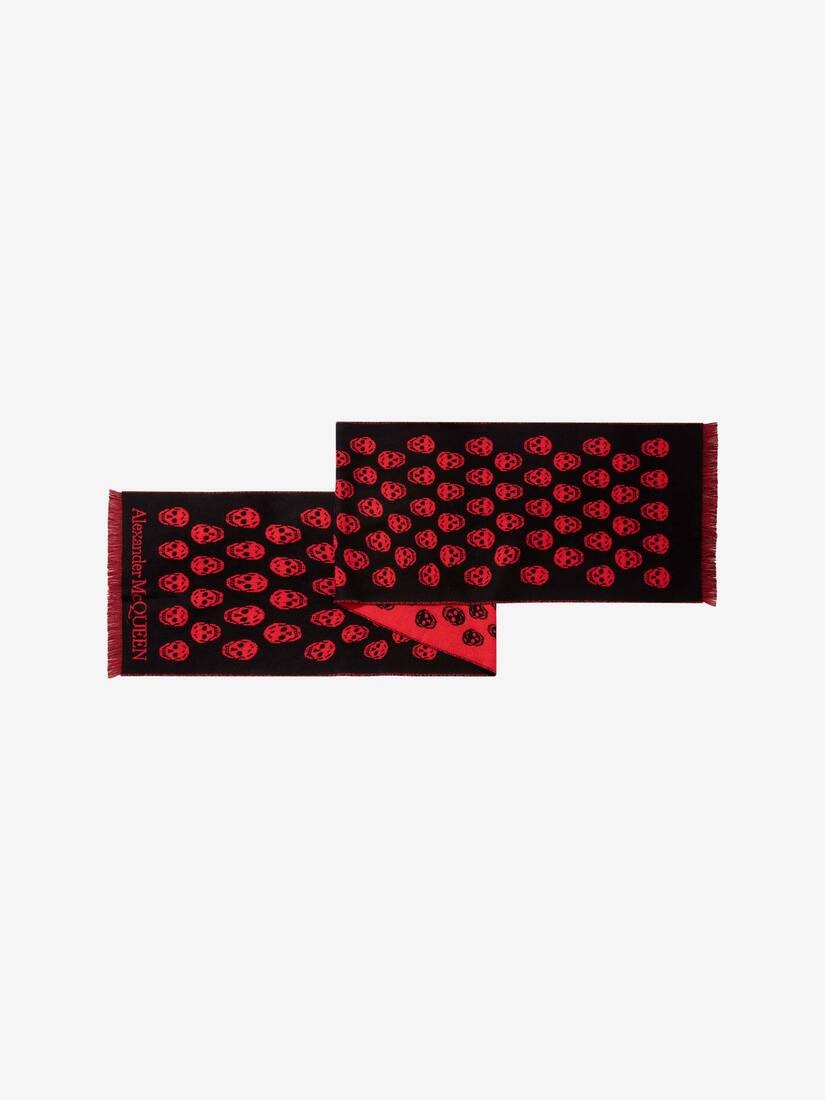 Reversible Skull Scarf in Black/red - 2