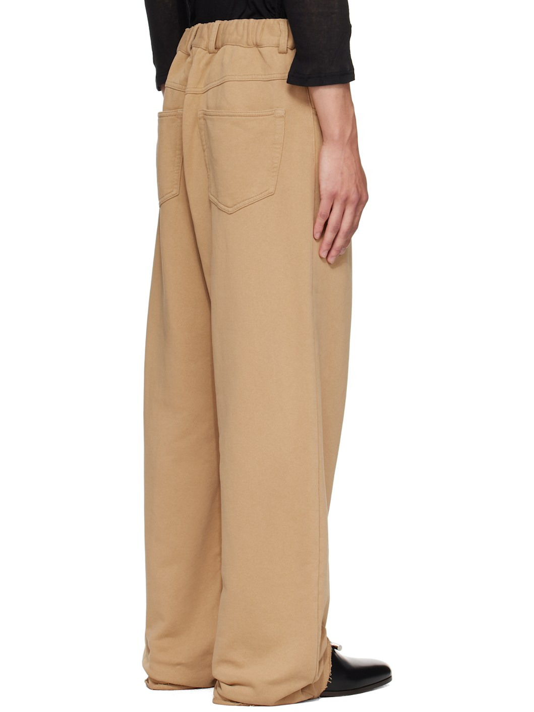 Tan Cotton Sweatpant Trousers - 3