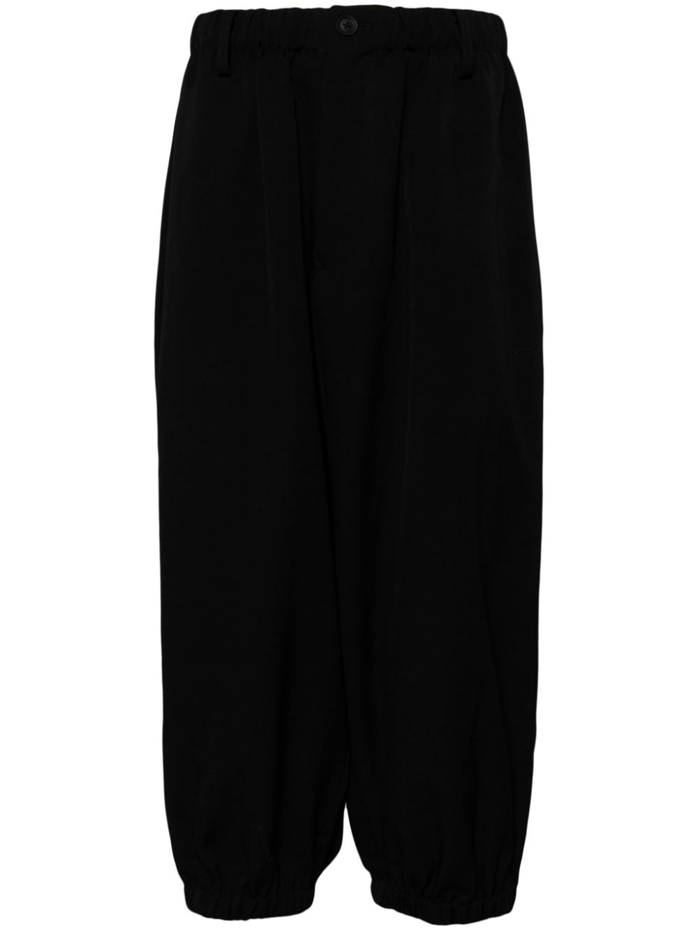 tapered wool cropped trousers - 1