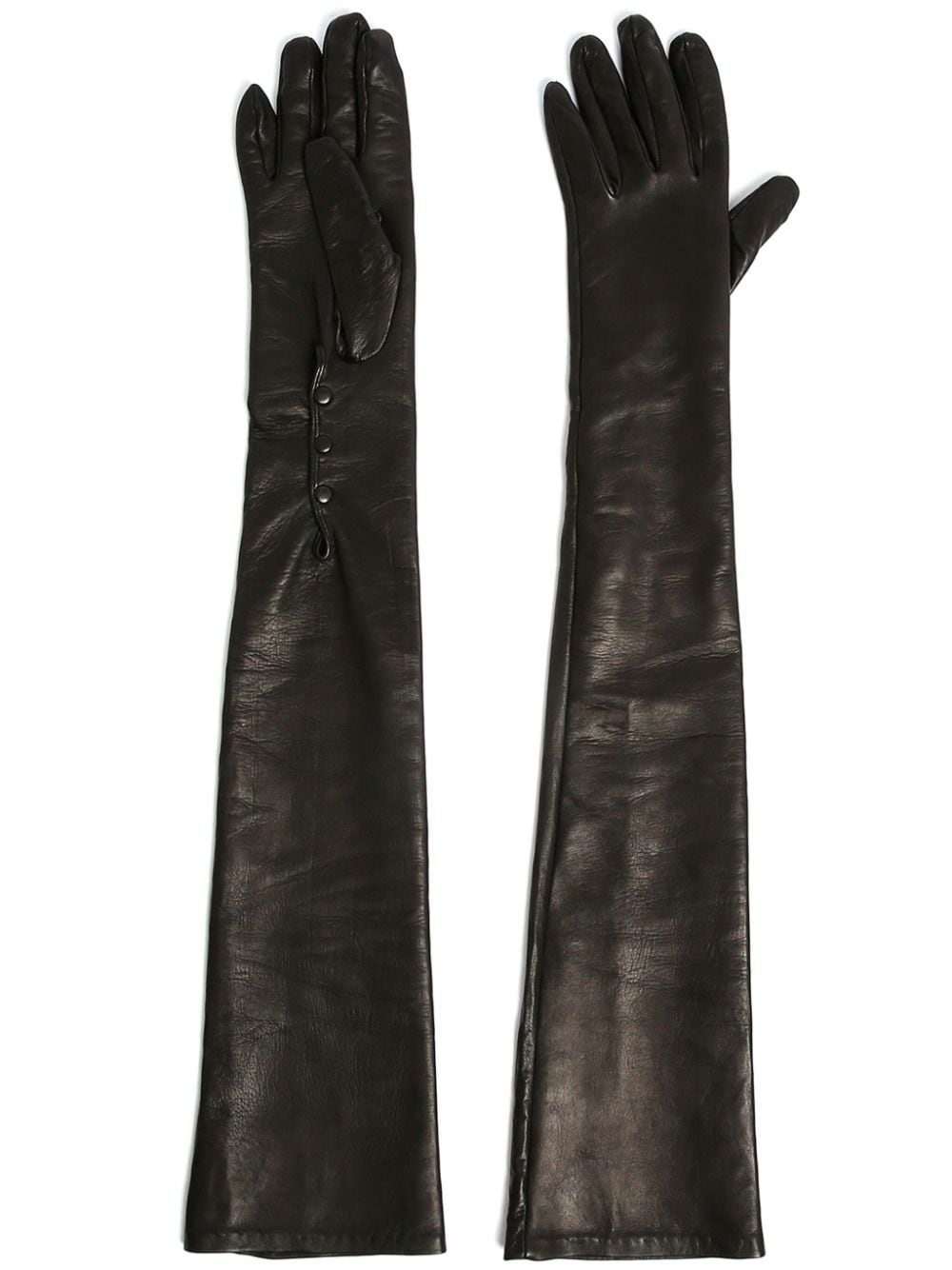 long leather gloves - 1