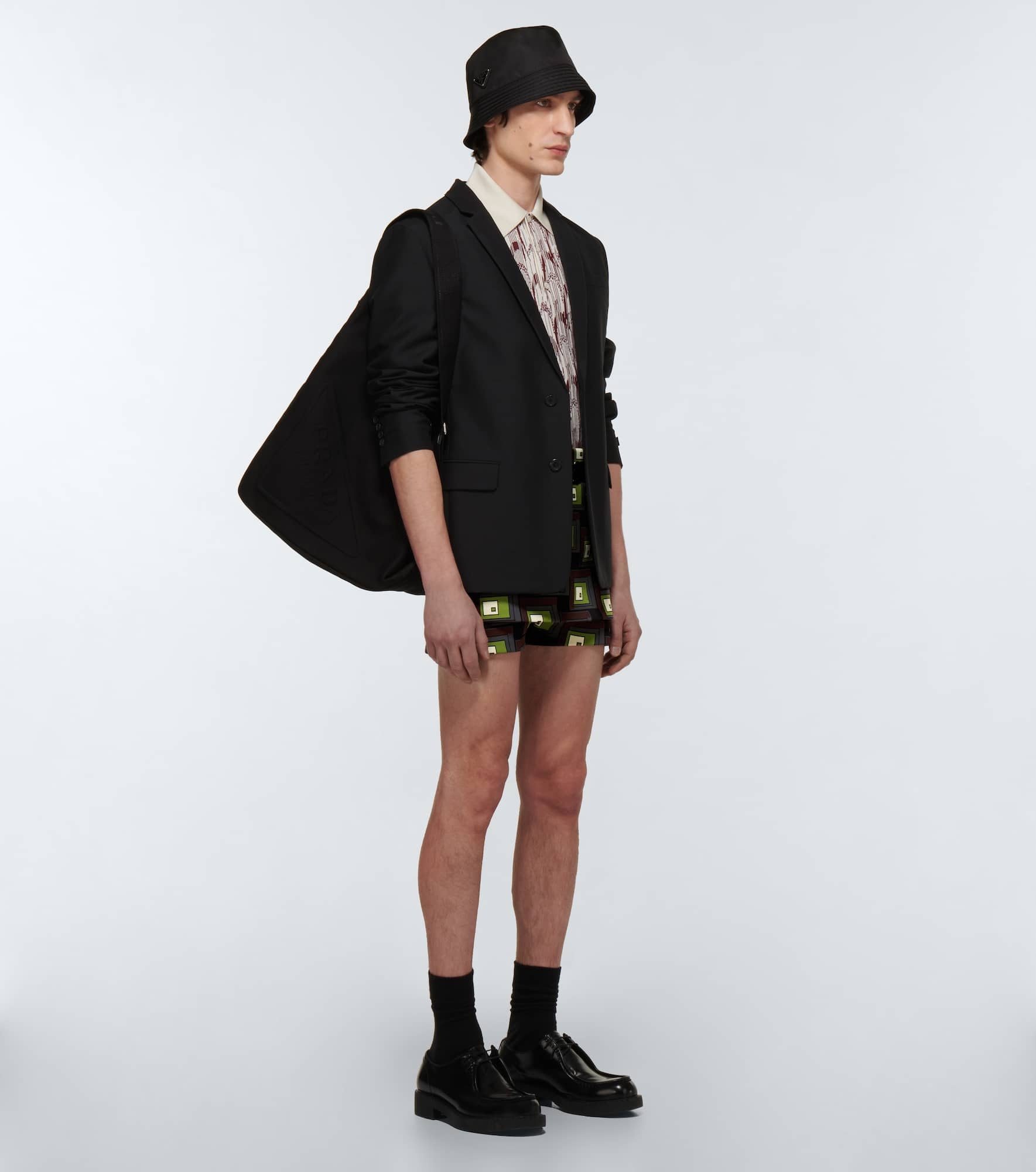 Belted jacquard shorts - 2