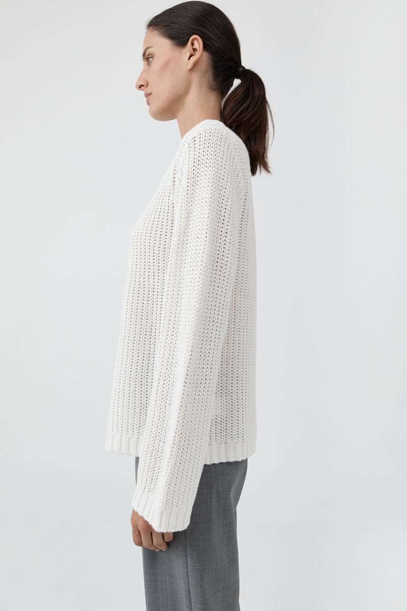 Relaxed Bateau Jumper - Off White 4