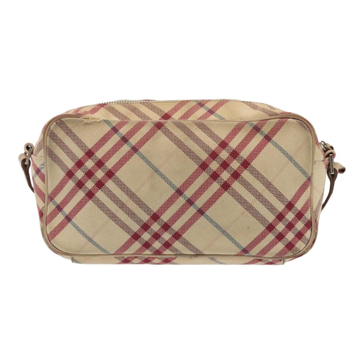 Burberry Nova Check Blue Label Shoulder Bag Canvas Beige Red - 2