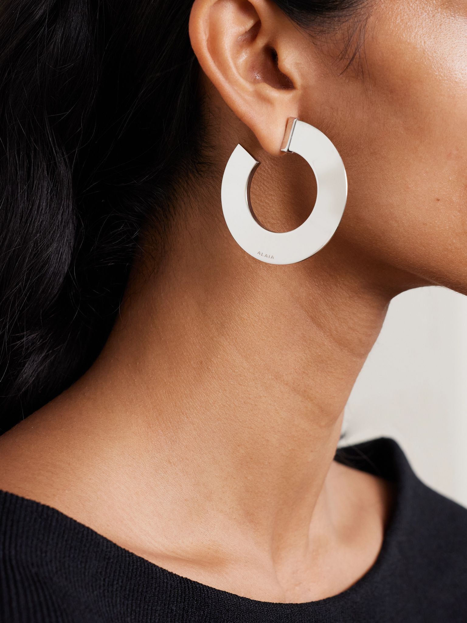 Silver-tone hoop earrings Silver - 2