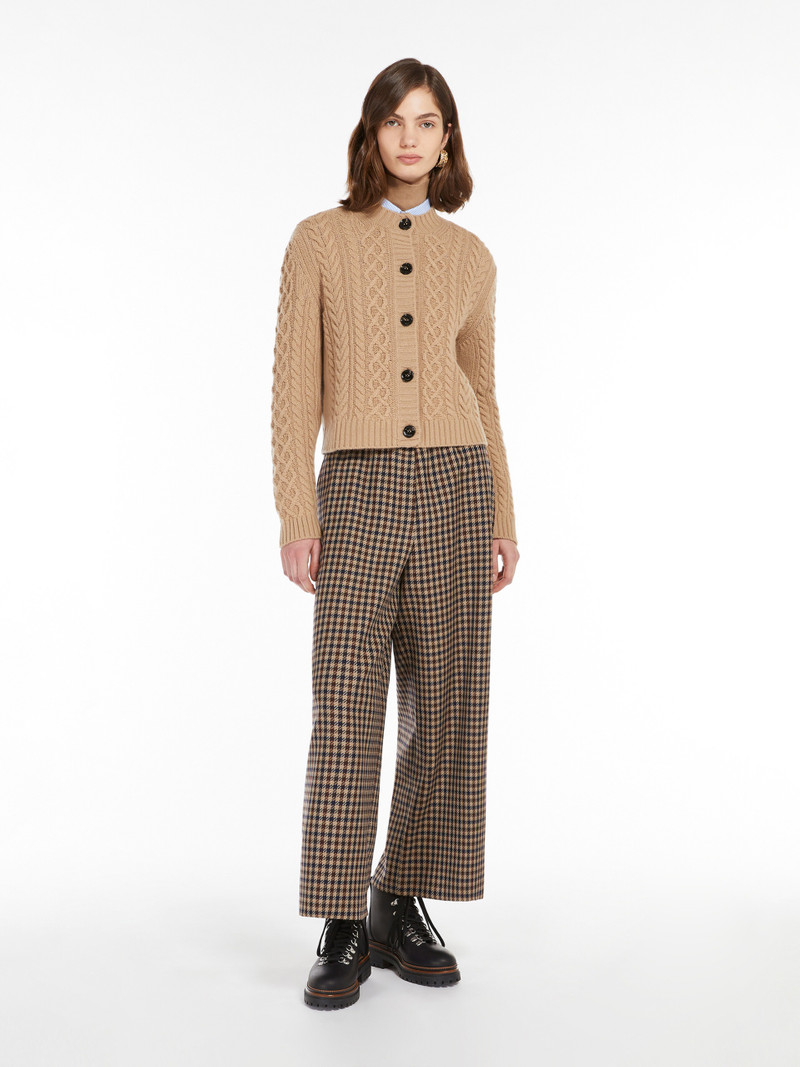 WEEKEND Max Mara EBE Wide-fit wool and cotton trousers outlook