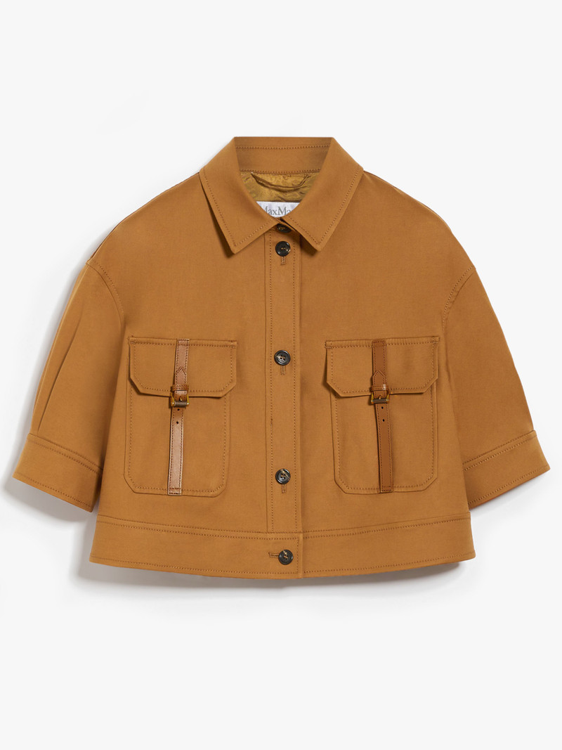 AGIATE Stretch cotton cropped jacket 1