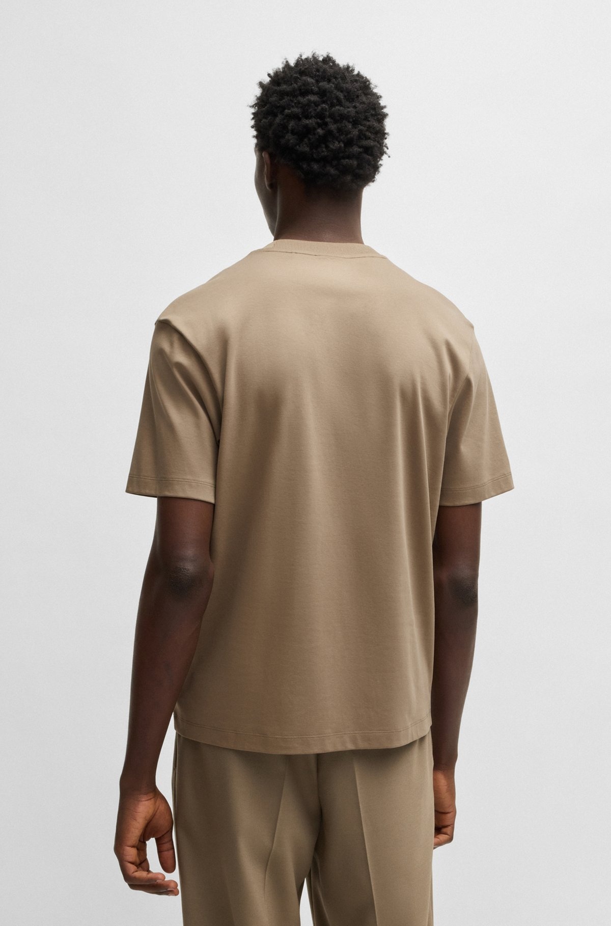 INTERLOCK-COTTON T-SHIRT WITH CONTRAST POCKET - 5