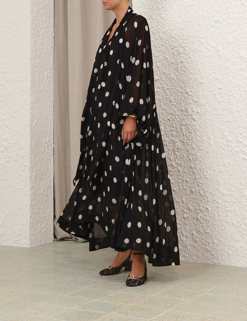 CRUSH TIE NECK BILLOW DRESS 9
