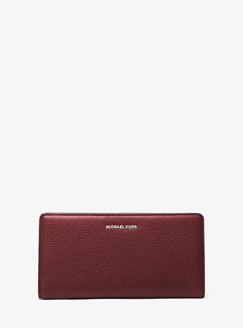 Bryant Large Pebbled Leather Snap-Front Wallet - 1