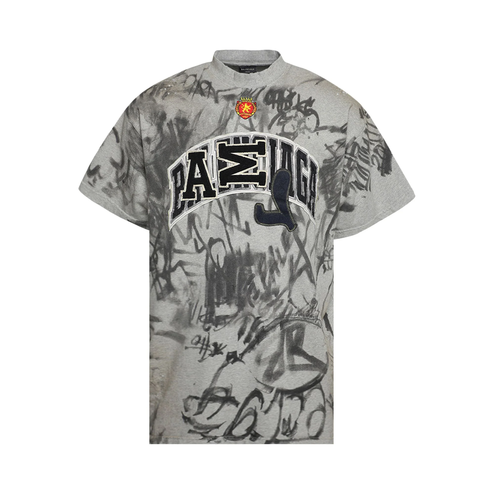 Balenciaga Oversized T-Shirt 'Heather Grey' - 1