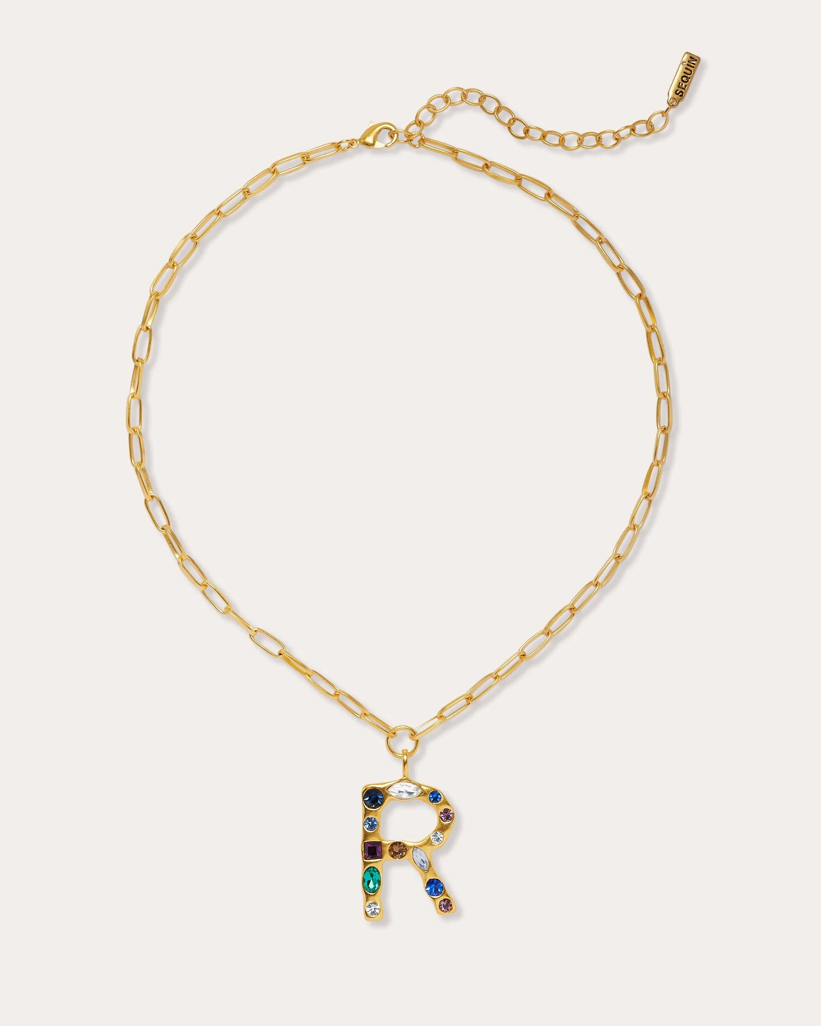 Jewel Letter Necklace - 1