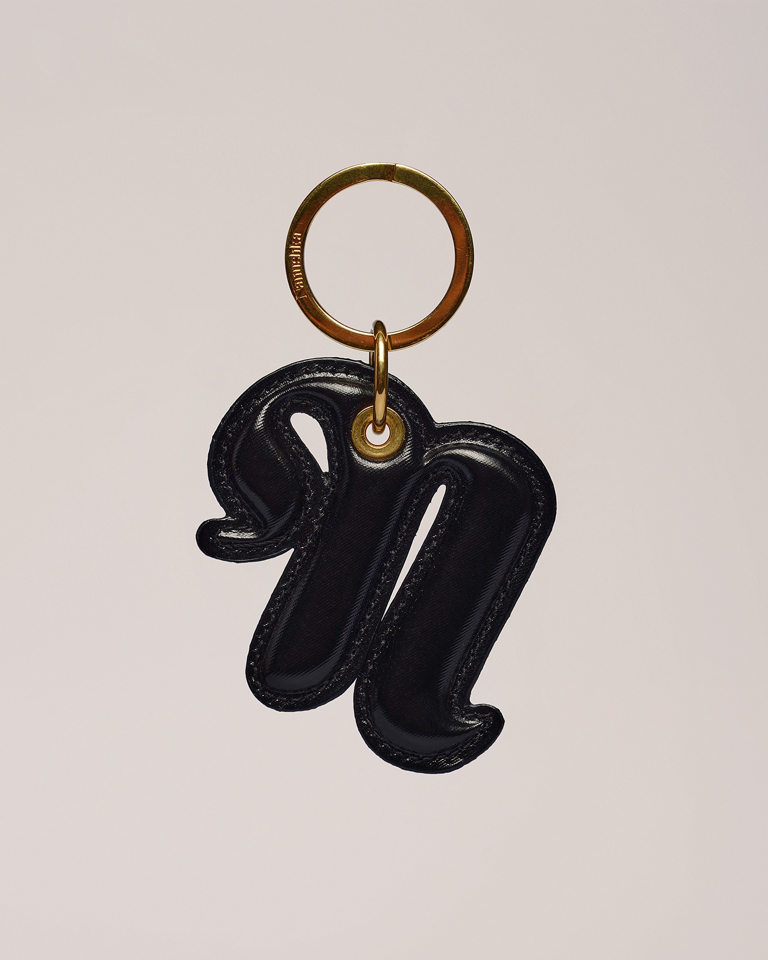 NAJI - Patent vegan leather keyring - Black - 1