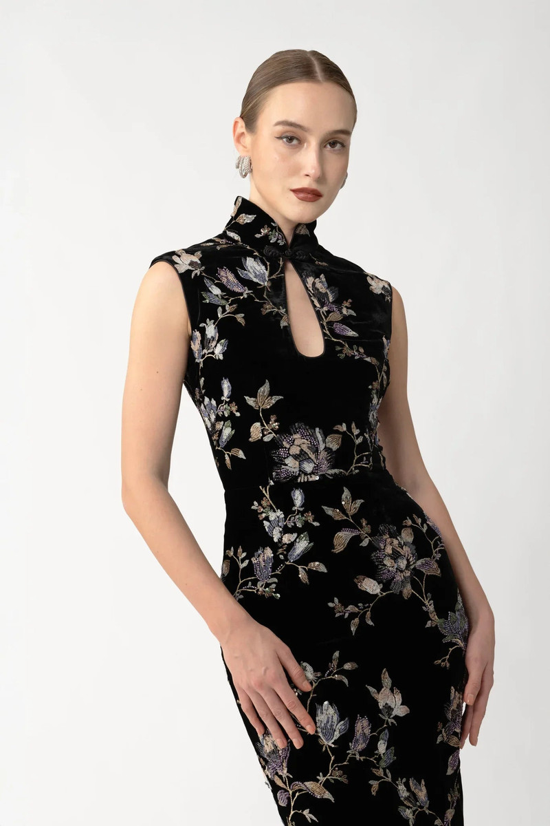 SAU LEE LILIANA VELVET DRESS outlook