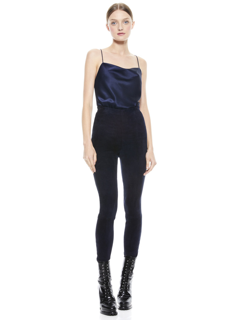 Alice + Olivia MADDOX SIDE ZIP SUEDE LEGGING outlook