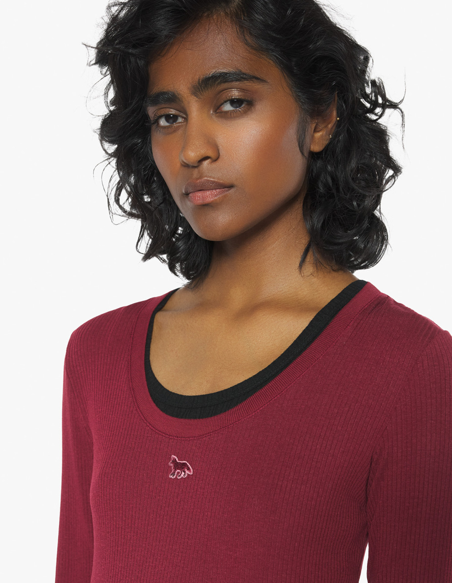 RIBBED BABY FOX LONG SLEEVE TEE-SHIRT - 4