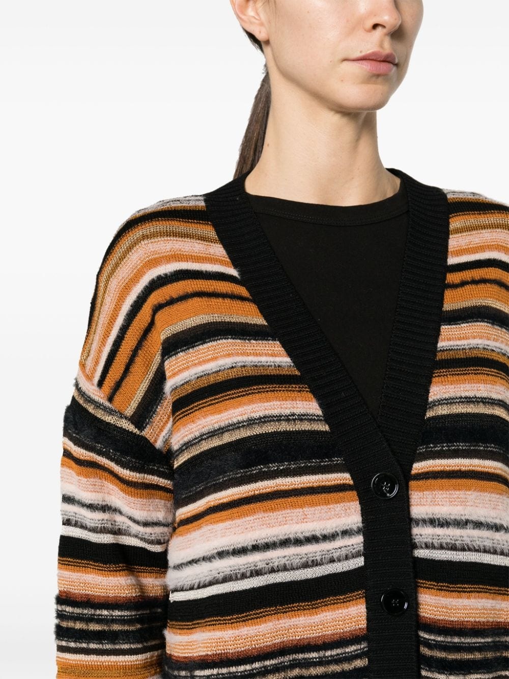 Missoni horizontal-stripe cardigan - Black