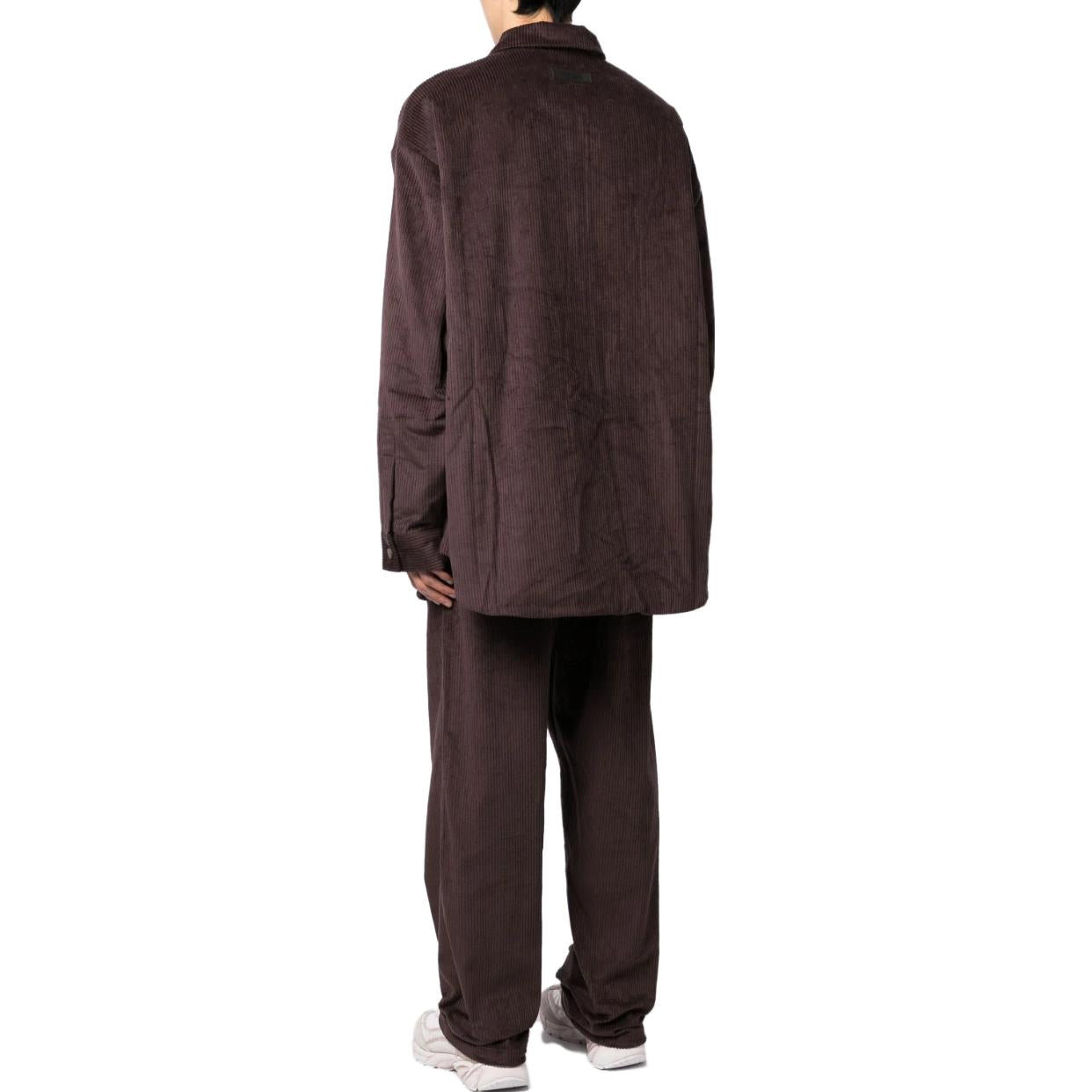 Fear of God Essentials Corduroy Shirt Jacket 'Purple Red' 202BT224125F - 3