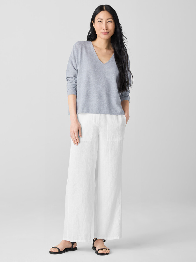 Organic Linen Cotton V-Neck Top 3