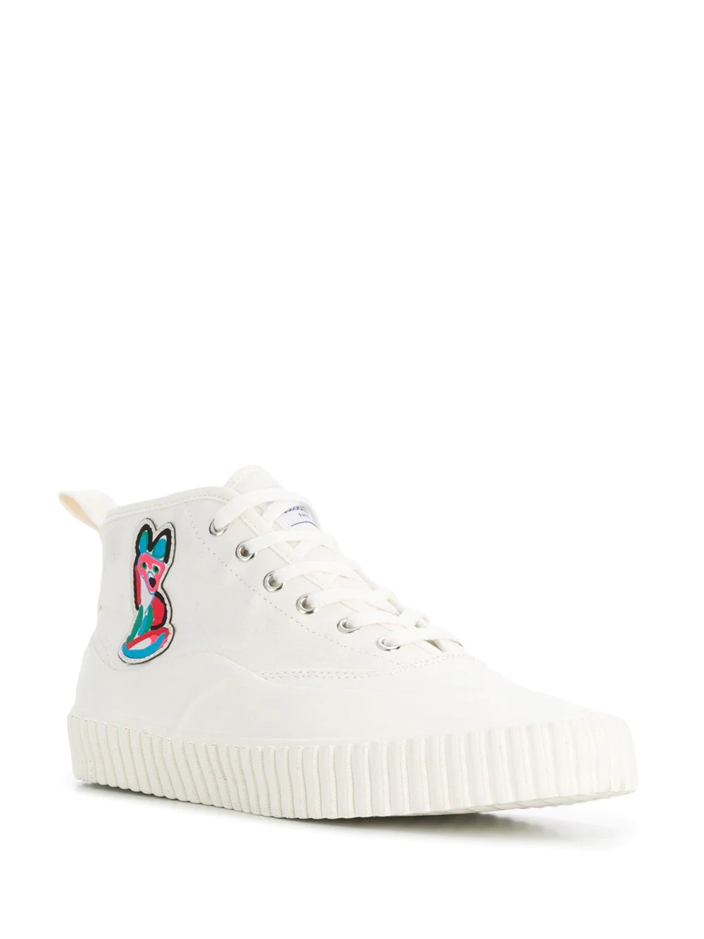 fox patch high-top sneakers - 2