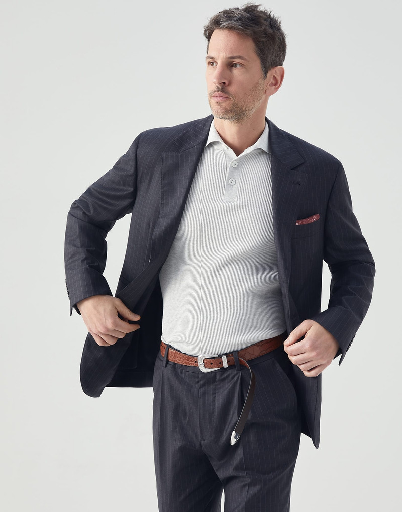 Virgin wool chalk stripe blazer 4