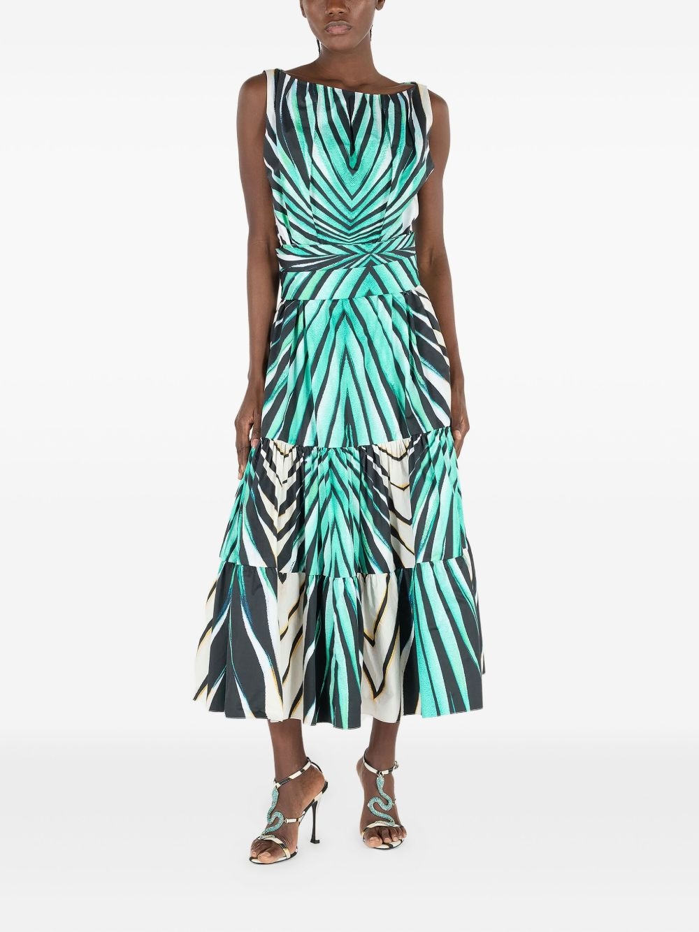 printed midi dress - 2