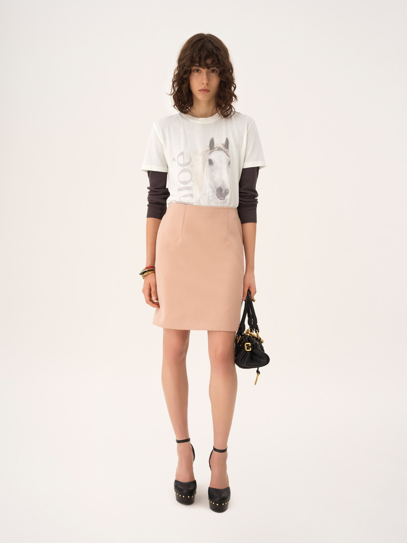 Chloé CREW-NECK LOGO T-SHIRT IN COTTON JERSEY outlook